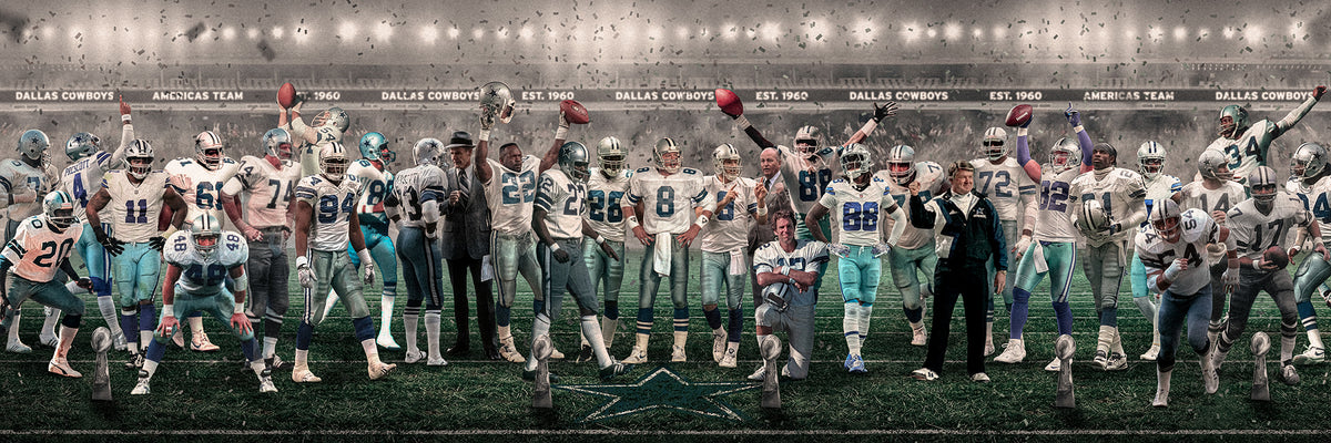 Cowboys | "Legends & Icons" Edition | Canvas Framed Wall Art
