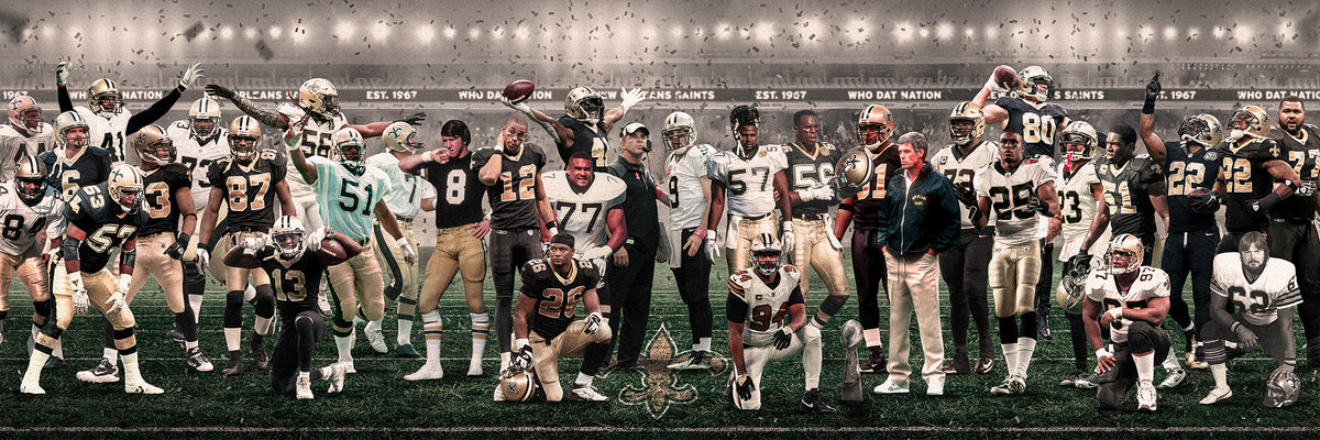 Saints | "Legends & Icons" Edition | Canvas Framed Wall Art