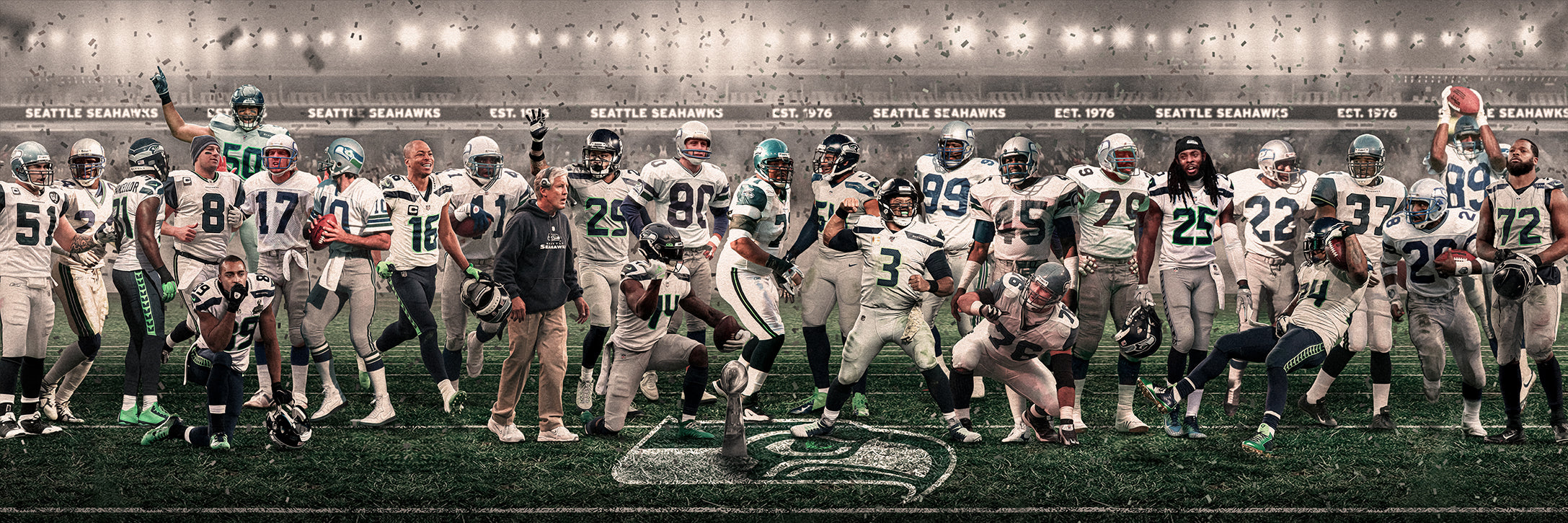 Seahawks | "Legends & Icons" Edition | Canvas Framed Wall Art